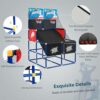 LIFEZEAL Pallacanestro Arcade, gioco da basket per bambini, con supporto, gioco da basket per 2 giocatori con 2 cestini, 4 palline e pompa, basket per ragazzi e ragazze - immagine 6