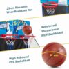 LIFEZEAL Pallacanestro Arcade, gioco da basket per bambini, con supporto, gioco da basket per 2 giocatori con 2 cestini, 4 palline e pompa, basket per ragazzi e ragazze - immagine 7