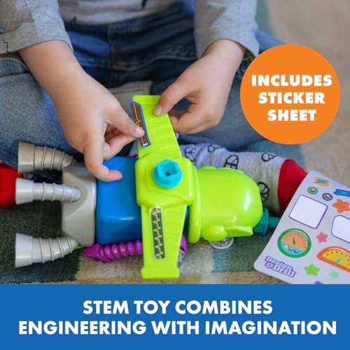 Learning Resources Design & Drill Laboratorio di Progettazione Robot, robotici Bambine di 3 Anni, STEM, Giocattolo da smontare con Trapano da Lavoro, Multicolore, Medium, EI-4177 - immagine 7