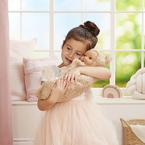LullaBaby 14-inch Realistic Ultra-Soft Bear-Themed Olive Skin Tone & Brown Eyes – Pretend Play – Toys for Kids Ages 2 & Up – Baby Doll & Cuddler Set, Multicolore, LBY7261Z - immagine 8
