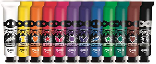 Maped- Tempera In Tubi - Tubi da 12Ml - 12 Colori Assortiti - immagine 3