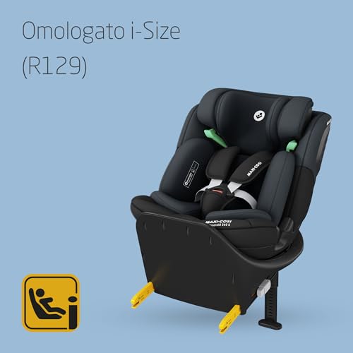 Maxi-Cosi Emerald Seggiolino Auto isofix i-size R129, Seggiolino auto 0-25 kg Gruppo 012 Reclinabile in 4 Posizioni, per Bambini 0-7 anni, con Riduttore per Neonati, colore Authentic Black (nero) - immagine 3