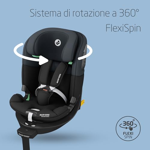 Maxi-Cosi Emerald Seggiolino Auto isofix i-size R129, Seggiolino auto 0-25 kg Gruppo 012 Reclinabile in 4 Posizioni, per Bambini 0-7 anni, con Riduttore per Neonati, colore Authentic Black (nero) - immagine 4