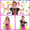 Purpledi 21pcs Accessori Vestiti Anni 80 Donna， Costume Anni 80 Donna Accessori Neon， Neon Marsupio Fascia Capelli Bracciale Scaldamuscoli Orecchini e Occhiali per 80s Festa a Tema - immagine 8