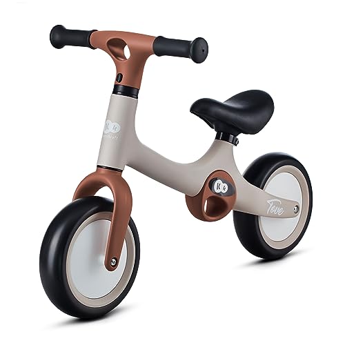 kk Kinderkraft TOVE Bicicletta bambini da 1,5 anni, Bici senza pedali, Design sportivo, Regolazione della sella, Bloccasterzo, Montaggio facile, Struttura leggera - 2 kg, Beige