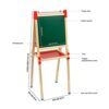 3 in 1 Lavagna per Bambini con Cavalletto, Cavalletto Artistico in Legno, Lavagna Doppia Faccia, Cavalletto Pittura in Regolabile Altezza con Rotolo di Carta, Lavagna Bianca, Numeri e Altri accessori - immagine 8