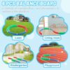 6PCS Trave di Equilibrio per Bambini, Trave d'equilibrio per bambini per le abilità motorie e la coordinazione, Giocattolo Montessori per Bambini Allenamento dell'equilibrio per Interni ed Esterni - immagine 5