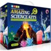 70 Esperimenti Scientifici per Bambini 4-6-8-10-12 Anni, Kit e Esperimenti di Scienze Giocattoli STEM, Regali per Ragazzi e Ragazze, Set di Chimica, Cristalli in Crescita, Palla Rimbalzante, Vulcano