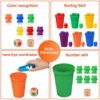 71pz Conteggio Degli Orsi, Giochi Montessori 2 3 4 Anni, Ordinamento con Tazze Impilabili, Corrispondenza dei Colori, Giocattoli Educativi - immagine 5