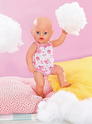 BABY born, Puppenbody, Body 43cm, Unterwäsche Set in Weiß und Rosa für 43 cm Große Puppen mit Kleiderbügel, 834237, Zapf Creation, Gedruckt, Colore Nocolor, 43 - immagine 3
