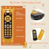 Ballery Telecomando Giocattolo per Bambini, Baby TV Telecomando Giocattolo per Neonati con Luce e Suono, Inglese/Francese/Spagnolo, Giocattoli Educativi Regalo per Bambini 6-18 Mesi (Giraffe) - immagine 8