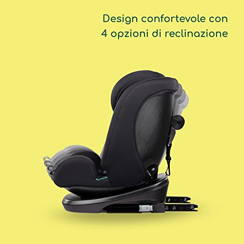 Bebeconfort Ever Fix i-Size Seggiolino Auto 9-36 kg, Seggiolino Isofix Gruppo 123 per Bambini 15 Mesi - 12 Anni, Seggiolino Auto Reclinabile 4 posizioni, Regolabile in Altezza, Colore Black Mist - immagine 5