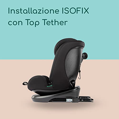 Bebeconfort Ever Fix i-Size Seggiolino Auto 9-36 kg, Seggiolino Isofix Gruppo 123 per Bambini 15 Mesi - 12 Anni, Seggiolino Auto Reclinabile 4 posizioni, Regolabile in Altezza, Colore Black Mist - immagine 8