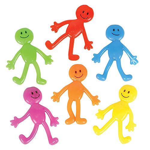 Bedwina Uomo Elastico Pieghevole (Confezione da 36) Colori Divertenti Assortiti, Una consistenza appiccicosa, Estensibile, viscida e appiccicosa, Giocattolo per alleviare l'ansia da Stress - immagine 6