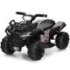 COSTWAY Quad Elettrico per Bambini, Auto Elettrica Cavalcabile con luce LED Musica e Box Anteriore, Mini Quad Regalo per Bambini 18-36 Mesi