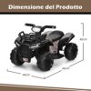COSTWAY Quad Elettrico per Bambini, Auto Elettrica Cavalcabile con luce LED Musica e Box Anteriore, Mini Quad Regalo per Bambini 18-36 Mesi - immagine 9