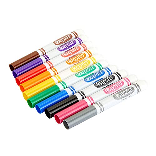 Crayola® Non-Washable Markers, Broad Point, Classic Colors, 10/Set, Sold as 1 Set - immagine 5