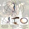 Giocattoli di Anelli di Flusso,Magico della Molla del Braccio,3D Giocattolo a Molla Multisensoriale,Magia Flusso Anello,Braccialetto Magico 3D Arcobaleno Primavera Metallo,per Tutte Le età - immagine 4