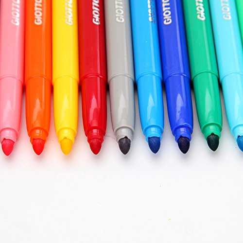 Giotto 455000 Pennarelli Turbo Maxi Punta Larga, 5 Mm, Conf. Da 24 Tonalita' Di Colori & Giotto Turbo Color Pennarelli In Astuccio Da 36 Colori - immagine 5