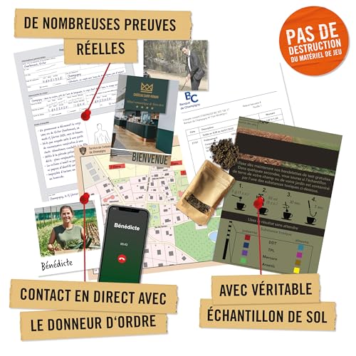 Hidden Games Scène du Crime - Affaire n°3 - LA Mort EN VERT - Française - Jeu de scène de Crime réaliste, jeu de détective passionnant, jeu d'Escape Room - immagine 4