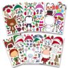 JOYIN 36 PCS Adesivo di Natale | Create i vostri personaggi natalizi | Fogli adesivi misti e assortiti con design a corpo intero Renna, Pupazzo di neve, Elfo per bambini