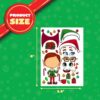 JOYIN 36 PCS Adesivo di Natale | Create i vostri personaggi natalizi | Fogli adesivi misti e assortiti con design a corpo intero Renna, Pupazzo di neve, Elfo per bambini - immagine 6