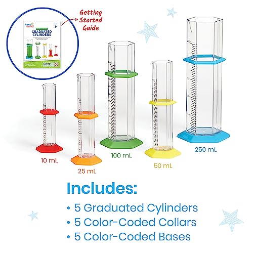 Learning Resources- Set Elementare con Cilindri Graduati, 3 Anni in avanti, Attrezzatura da Laboratorio scientifico, Giocattoli di misurazione per Bambini, Taglia Unica, 95813 - immagine 3