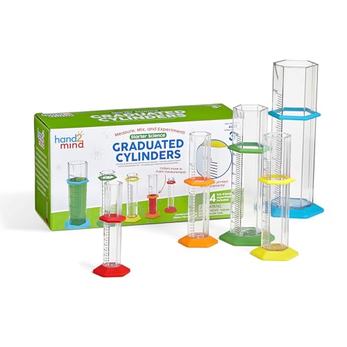 Learning Resources- Set Elementare con Cilindri Graduati, 3 Anni in avanti, Attrezzatura da Laboratorio scientifico, Giocattoli di misurazione per Bambini, Taglia Unica, 95813