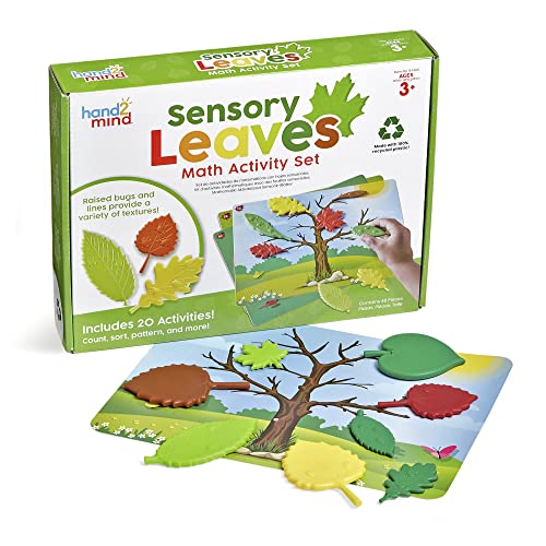 Learning Resources Set di Attività Matematiche Foglie Sensoriali, Gioco con i motivi, Puzzle di forme, Schede con blocchi e motivi, Ordinamento, Contare & Attività prescolari, 3+, Multicolor, 94460