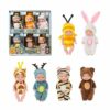 Lotvic Mini Bambole Reborn, 6 Pezzi Bambolina, Bambole Set, 4 pollici Bambole Familiari in Gel di Silice Set,Mini Bambole Rinascita del Sonno in Miniatura Giocattoli Regalo per Bambini Ragazzi Ragazze