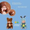 Lotvic Mini Bambole Reborn, 6 Pezzi Bambolina, Bambole Set, 4 pollici Bambole Familiari in Gel di Silice Set,Mini Bambole Rinascita del Sonno in Miniatura Giocattoli Regalo per Bambini Ragazzi Ragazze - immagine 6