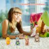 Lotvic Mini Bambole Reborn, 6 Pezzi Bambolina, Bambole Set, 4 pollici Bambole Familiari in Gel di Silice Set,Mini Bambole Rinascita del Sonno in Miniatura Giocattoli Regalo per Bambini Ragazzi Ragazze - immagine 7