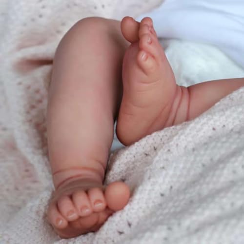 MAIHAO Bambole Reborn Femmina 19 pollici Bambole Reborn Corpo in morbido cotone, Originali Bambole Realistiche Che Sembrano Vere per Bambina, Ragazza ha dei bellissimi occhi blu - immagine 5