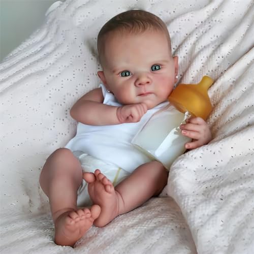 MAIHAO Bambole Reborn Femmina 19 pollici Bambole Reborn Corpo in morbido cotone, Originali Bambole Realistiche Che Sembrano Vere per Bambina, Ragazza ha dei bellissimi occhi blu