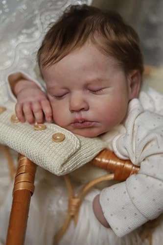 MAIHAO Bambole Reborn Maschio Corpo Morbido Tessuto Bambole Reborn Originali Neonato bambile Toddler Occhi Chiusi bambolotti vita reale Baby Dolls Femmina realistica 50cm - immagine 4