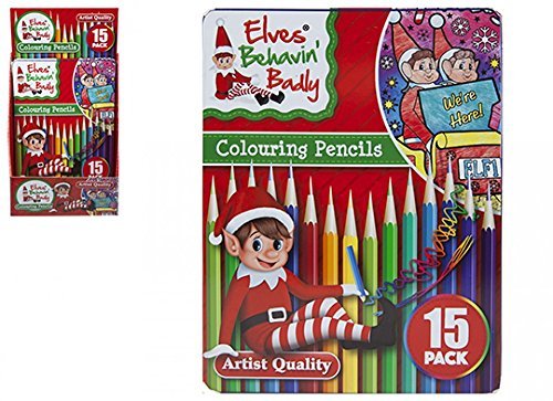 Matite colorate – Elves Behaving Badly – Qualità professionale – 15 pezzi