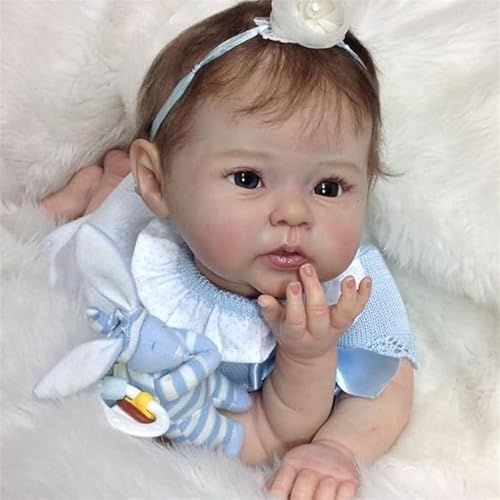 OHIJGN Bambole Reborn da 20 pollici realistica Bambole Bambole Ragazza Reborn Neonati Realistica Fatto a mano Bambole Occhi aperti Corpo in cotone morbido Sembra un vero bambino