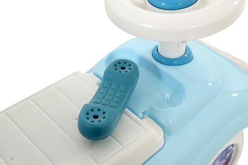 Prima auto cavalcabile per bambini con telefono, da 1 anno, gioco 3 in 1, macchinina primi passi con portagiochi - immagine 7