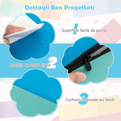 RELAX4LIFE Set da Gioco con Blocchi in Schiuma per Arrampicarsi e Gattonare, Giocattoli Educativi per Bimbi con Colori Vivaci e Forme Diverse, per Soggiorno, Cameretta e Asilo Nido - immagine 5
