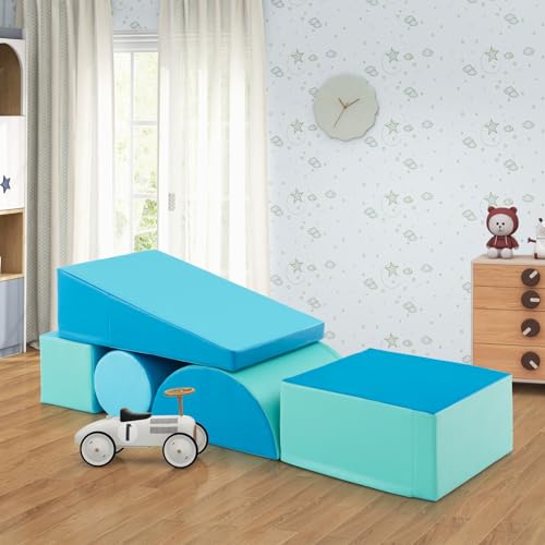 RELAX4LIFE Set da Gioco con Blocchi in Schiuma per Arrampicarsi e Gattonare, Giocattoli Educativi per Bimbi con Colori Vivaci e Forme Diverse, per Soggiorno, Cameretta e Asilo Nido - immagine 9
