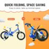 VEVOR- Kinder Fahrrad Senza Pedali Pieghevole, Colore Blu + Bianco + Nero, 1200 x 530 x 830 mm, Bicicletta per bambini 11,92 kg - immagine 4