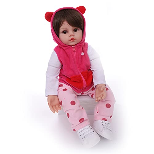 ZIYIUI Bambole Reborn 20 Pollici 50 Cm Realistico Bambole Reborn Femmine Morbido Silicone Vinilico Bambole Reborn Toddle Ragazza Ragazzo Regalo Giocattolo Regalo di Natale (50cm Reborn Baby) - immagine 4