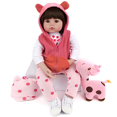 ZIYIUI Bambole Reborn 20 Pollici 50 Cm Realistico Bambole Reborn Femmine Morbido Silicone Vinilico Bambole Reborn Toddle Ragazza Ragazzo Regalo Giocattolo Regalo di Natale (50cm Reborn Baby) - immagine 5