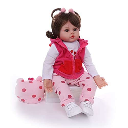 ZIYIUI Bambole Reborn 20 Pollici 50 Cm Realistico Bambole Reborn Femmine Morbido Silicone Vinilico Bambole Reborn Toddle Ragazza Ragazzo Regalo Giocattolo Regalo di Natale (50cm Reborn Baby) - immagine 7