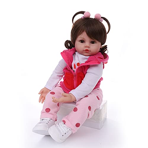 ZIYIUI Bambole Reborn 20 Pollici 50 Cm Realistico Bambole Reborn Femmine Morbido Silicone Vinilico Bambole Reborn Toddle Ragazza Ragazzo Regalo Giocattolo Regalo di Natale (50cm Reborn Baby) - immagine 8