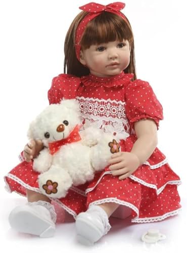 ZIYIUI Bambole Reborn Femmina 24 Pollici 60 cm Bambole Reborn Realistico Vinile Silicone Morbido Bambole Reborn Toddler Bambole Reborn Originali Regali di Natale Reborn Dolls Giocattolo Regalo - immagine 3