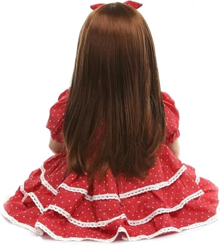 ZIYIUI Bambole Reborn Femmina 24 Pollici 60 cm Bambole Reborn Realistico Vinile Silicone Morbido Bambole Reborn Toddler Bambole Reborn Originali Regali di Natale Reborn Dolls Giocattolo Regalo - immagine 6