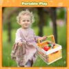 kramow Cibo Giocattolo per Bambini, Frutta da Tagliare Giocattolo, Frutta e Verdura Giocattolo, Cestino a Mano Pieghevole, Cucina Giocattolo Giochi Regalo per Ragazzo Ragazza dai 3+ Anni - immagine 8