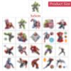 Adesivi per Tatuaggi -Tomicy 60 Pcs Tatuaggi Temporanei di Adesivi Supe-reroi Tatuaggi Temporanei per Bambini Adesivi Super-eroi Tatuaggi Set per Ragazze Ragazzi - immagine 3