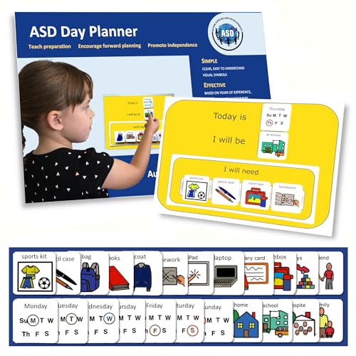 Autism Supplies and Developments- Pianificatore del Giorno (Inglese), Colore English, DP_EN